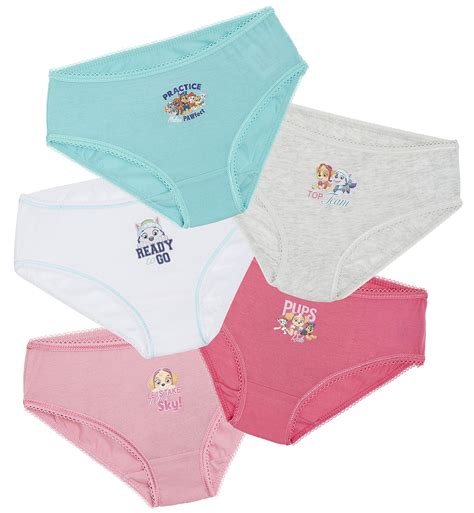 buy girls knickers pack of 5 girls pants with mighty pups chase and skye 100 soft cotton