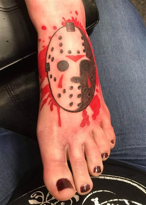 Traditional Jason Mask Tattoo