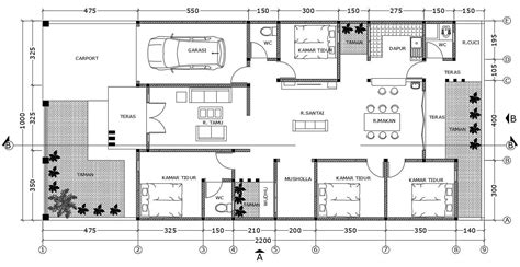 4 Bhk House Plan Is Given In This Cad File Download This 2d Cad File