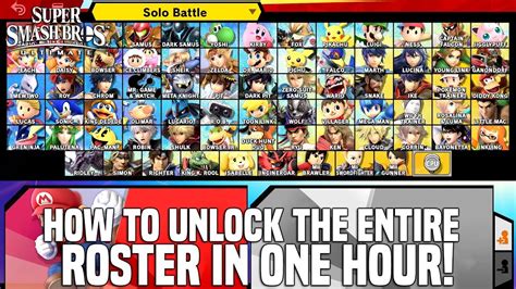 Unlocking All 74 Super Smash Bros Ultimate Characters In An Hour