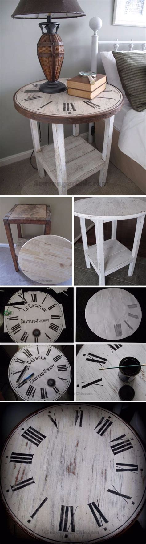 Diy Vintage Clock Table From A Flea Market Find Diy Furniture Hacks
