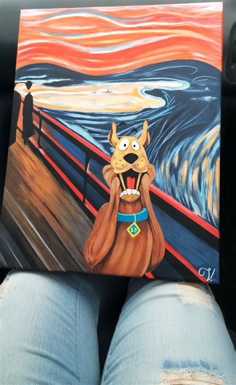 The Scream Parody Painting Scooby Doo Acrylic On Canvas Instagram