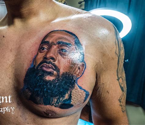 Nipsey Hussle Portrait Done At Black Anchor Collective In Hesperia R Tattoo