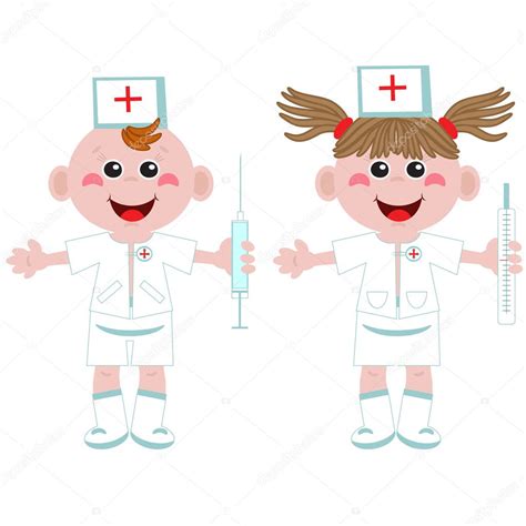 Doctor And Nurse Cartoon — Stock Photo © Olaj775 10537899