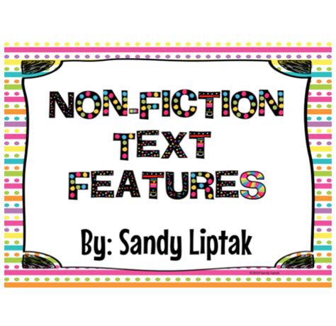 Non Fiction Text Features Lessons By Sandy
