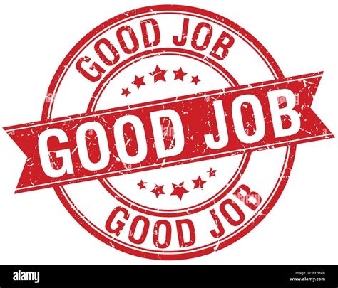 Good Job Grunge Retro Red Isolated Ribbon Stamp Stock Vector Image