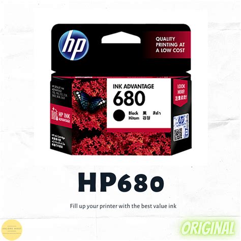 Original Hp 680 Black Original Printer Ink Advantage Cartridge Eezee