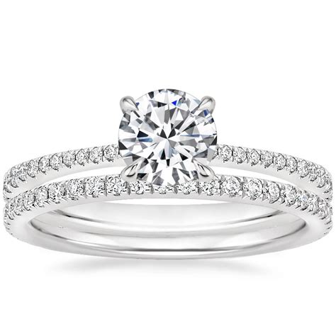 18k White Gold Cassandra Diamond Ring With Luxe Ballad Diamond Ring 14 Ct Tw Brilliant Earth