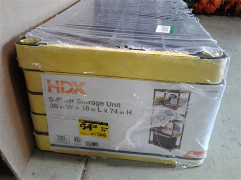 Lot Detail Hdx 18 In X 36 In X 74 In Black And Yellow Plastic
