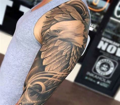 Arm Half Sleeve Eagle Tattoo Best Tattoo Ideas
