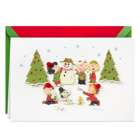 The Peanuts Gang Frosty Fun Christmas Card Greeting Cards Hallmark
