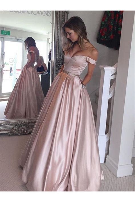 Ball Gown Off The Shoulder Beaded Prom Dresses Party Evening Gowns 3020250