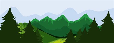 Forest And Moutain Scene 359267 Vector Art At Vecteezy