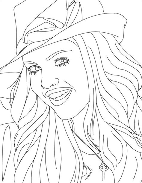 Drawing Selena Gomez 123824 Celebrities Printable Coloring Pages