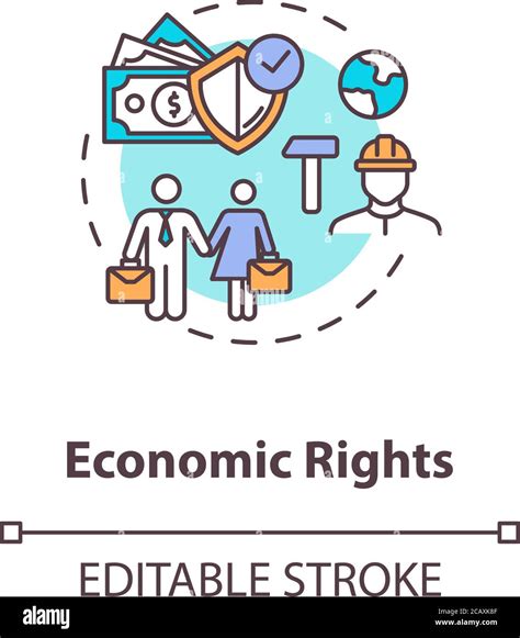 Economic Rights Concept Icon Socio Economic Principles Idea Thin Line