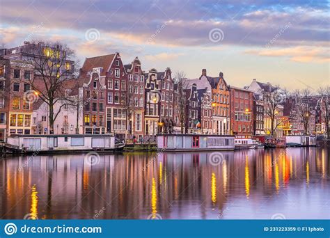 Amsterdam Downtown City Skyline Cityscape Of Netherlands Stock Image
