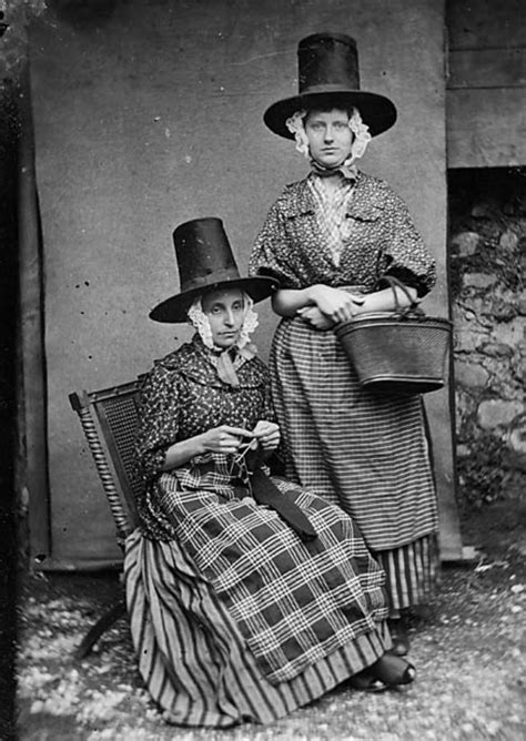 The Tall Stovepipe Style Hat An Indispensable Part Of Welsh Women In National Costume From The