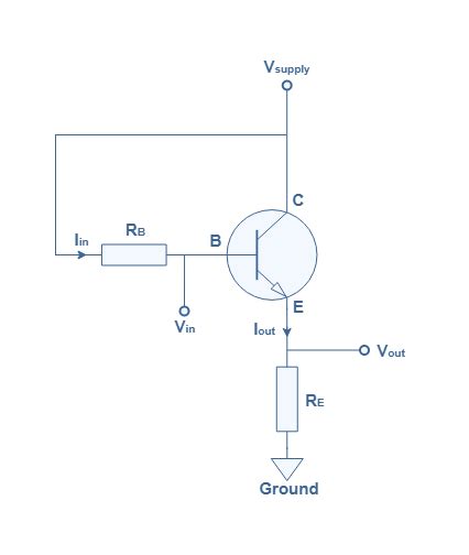 Common Collector Amplifier Emitter Follower Transistor