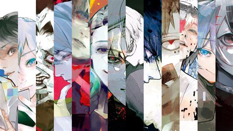Womfui tokyo ghoul posters manga decor live room bedroom anime canvas wall art print 8 pcs 11.5x16.5 inch. ms I put all the Tokyo Ghoul:re volume covers together ...