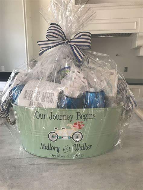 Diy Bridal Shower T Basket Our Journey Has Just Begun Couples