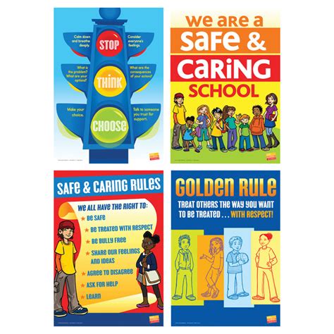 Safe And Caring School Poster Set