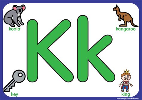 Letter K Worksheets Flash Cards Coloring Pages