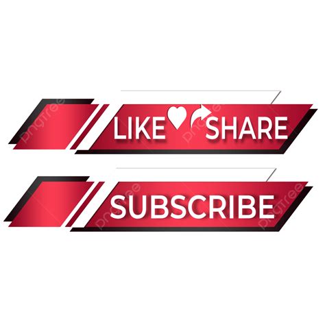 Social Media Subscribe Channel Like Share Button Banner Lower Third