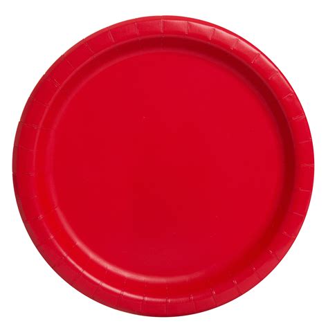 Red Paper Dessert Plates 7in 50ct