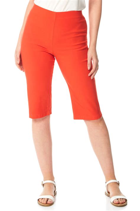 Knee Length Stretch Shorts In Dark Orange Roman Originals Uk