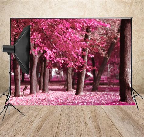Pink Spring Flower Backdrop Photography Backdrops Floral Forest Tree