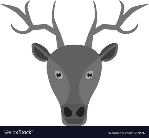 Deer Face Royalty Free Vector Image Vectorstock