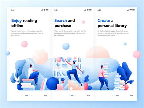 Books App Onboarding By Krestovskaya Anna Dribbble Web Design App Ui