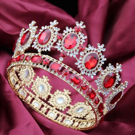 Large Queen King Pageant Crown For Wedding Tiaras And Crowns Big