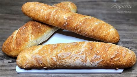 Homemade Baguette No Knead French Baguette Bread Youtube