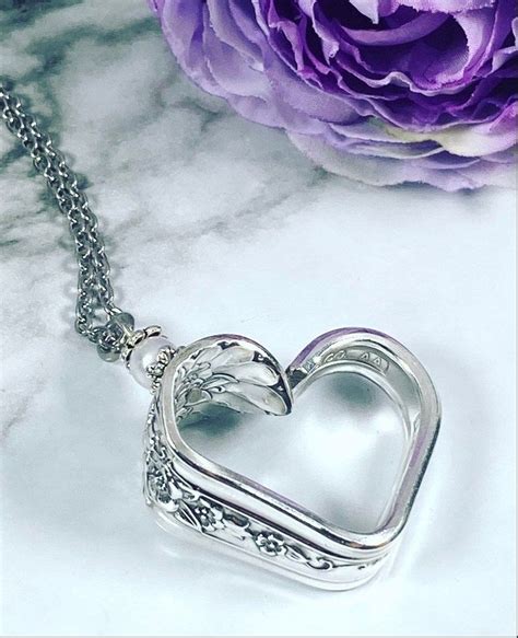 Silverware Jewelry Metal Jewelry Jewelry Necklaces Silver Heart