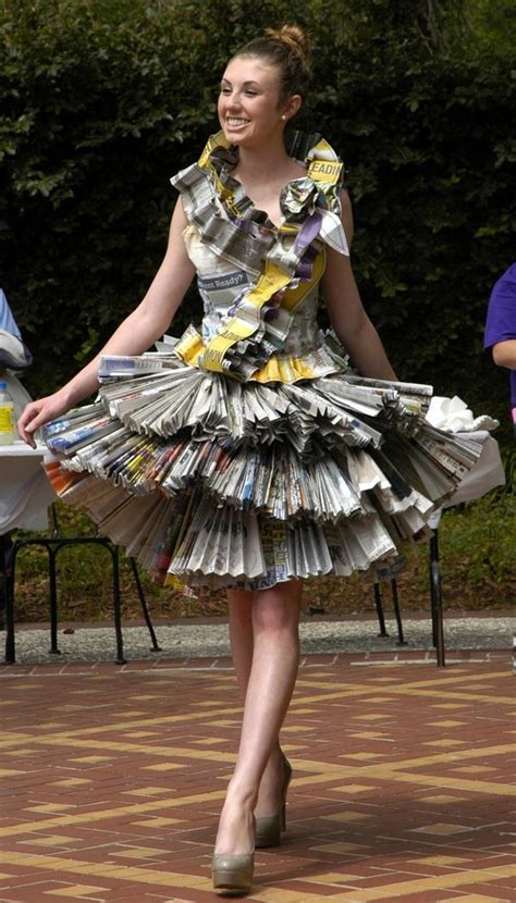 creative newspaper craft fashion ideas