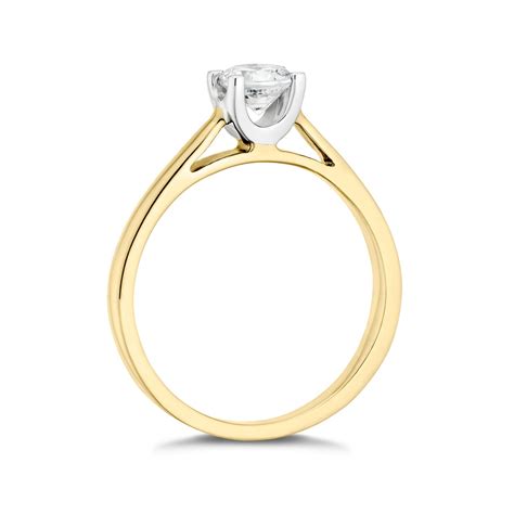 18ct Yellow Gold 12ct Forever Diamond Solitaire Ring Hsamuel