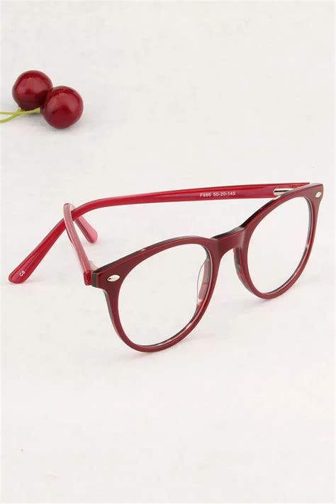 f986 round red eyeglasses frames leoptique