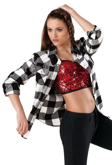 Buffalo Plaid Flannel Shirt Urban Groove From Dancewear Solutions Cute Dance Costumes Dance