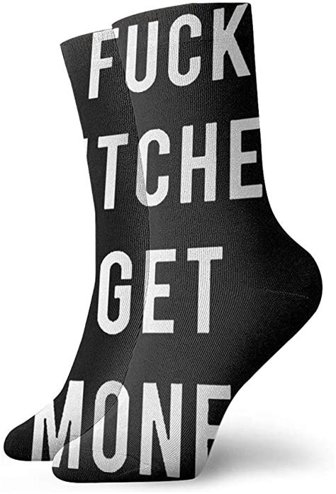 Fuck Bitches Get Money Womens Casual Athletic Stockings