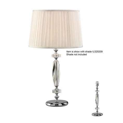 Il11022 Bella Crystal Table Lamp Without Shade 1 Light Silver Finish