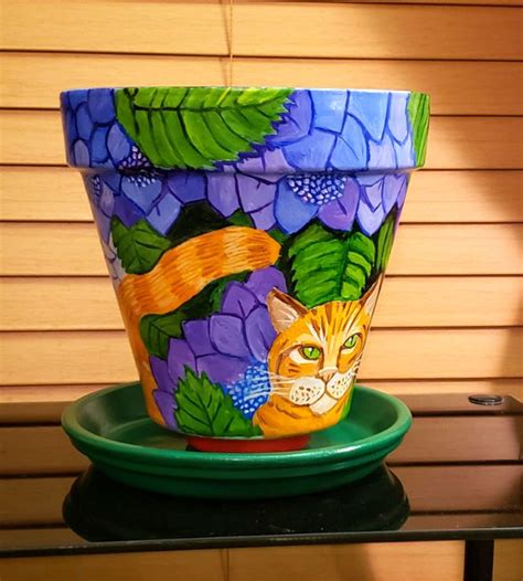 Hand Painted Planter Etsy In 2021 Hand Painted Planter Planters