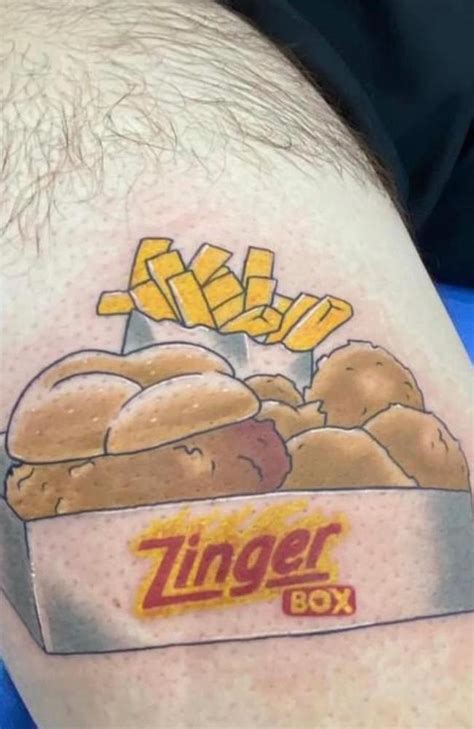 The Craziest Tattoos Include Kfc Zinger Boxes Dusty Martin And Hotdogs
