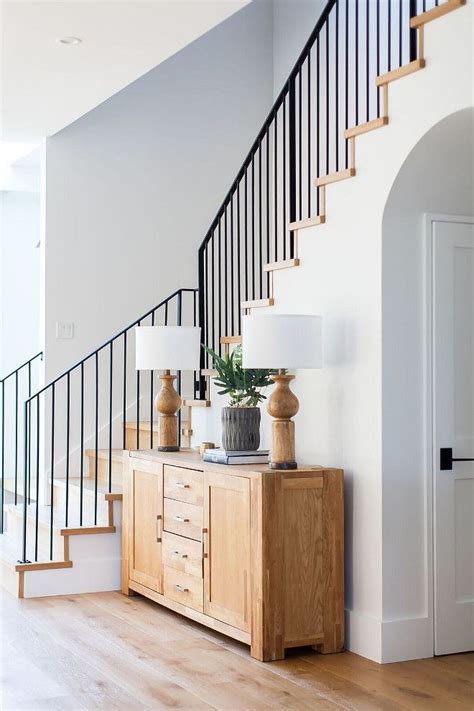 Wayfair offers thousands of design ideas for every room in every style. Modern farmhouse foyer features a custom staircase with ...