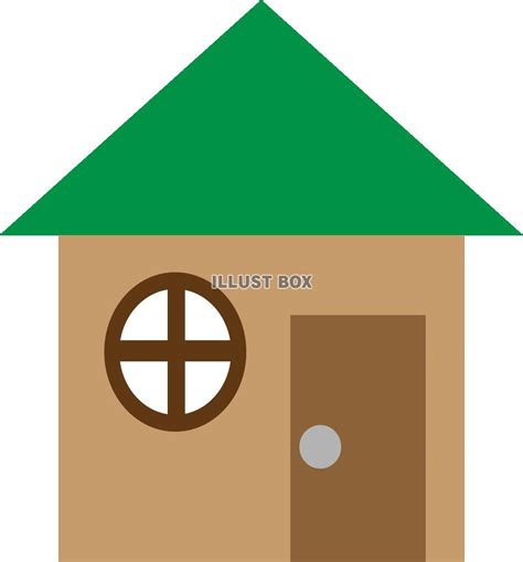 Особенно если мику, она かわい. 無料イラスト 緑色の屋根のおうち