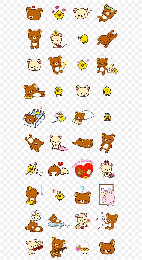 Rilakkuma Bear Hello Kitty Sticker Line Png 562x1500px Rilakkuma