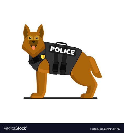 Police Dog In Uniform Royalty Free Vector Image