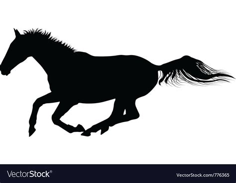 Galloping Horse Silhouette Royalty Free Vector Image