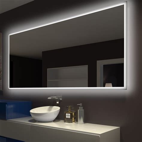 33,542 results for bathroom wall mirror. Paris Mirror Rectangle Backlit Bathroom/Vanity Wall Mirror