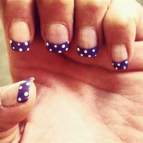 Purple Nails With With Polka Dots Purple Nails Polka Dots Purple Nail